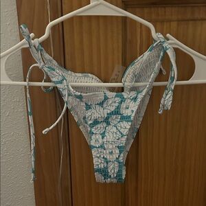 Floral Bikini Bottom with Ties